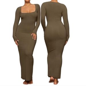 SKIMS Maxi Soft Lounge Long Sleeve Dress